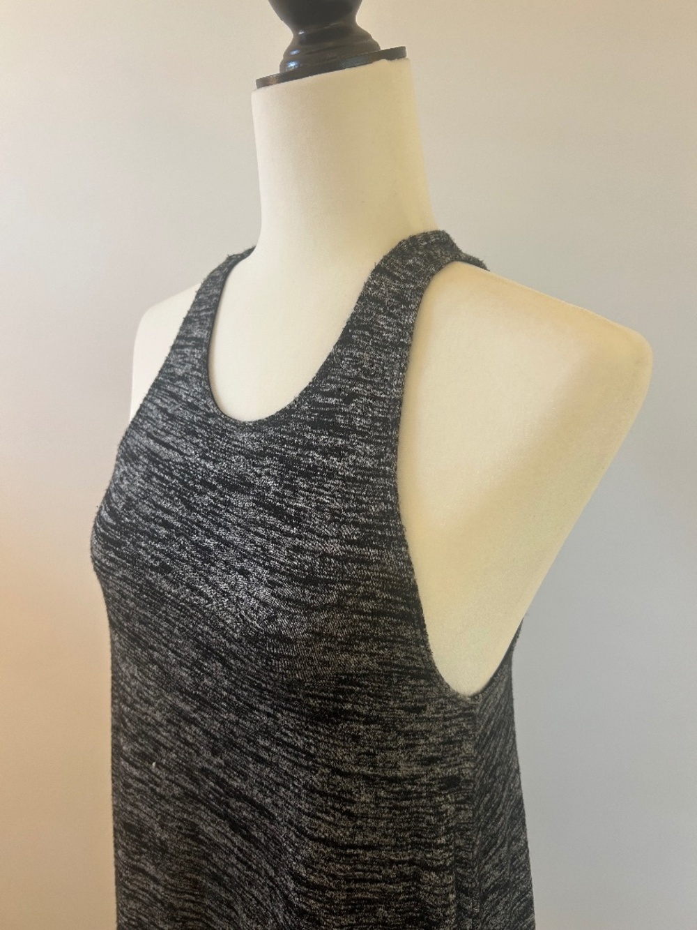 WILFRED FREE Athletic Tank, Razor Back, Soft Jersey, Heathered Dark Grey & Black
